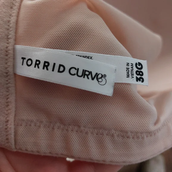 Torrid Curves Cream Color Full Coverage Bra  - Size 38G - Picture 6 of 7